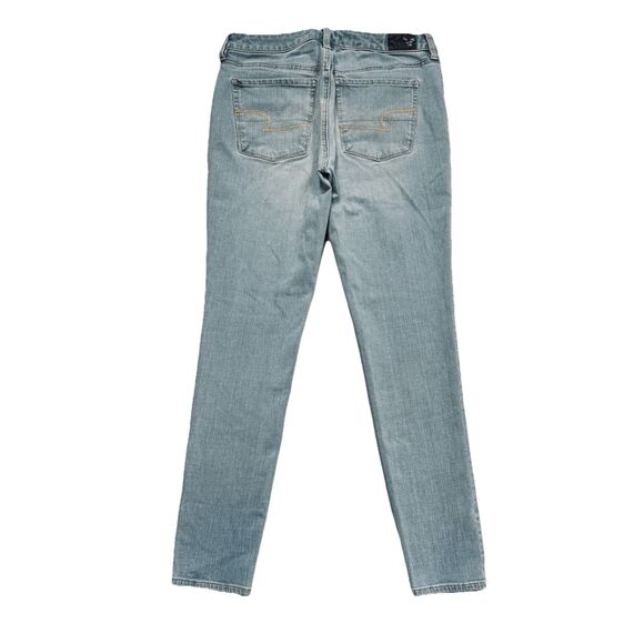 American Eagle Hi Rise Jegging Jeans 8 (29x27) Blue 360 Super Stretch Womens - Picture 2 of 9